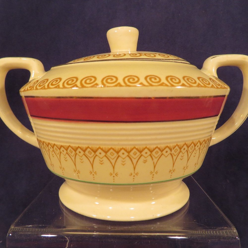 Vintage WOODS Buckingham Ivory Ware SUGAR Bowl (166C)